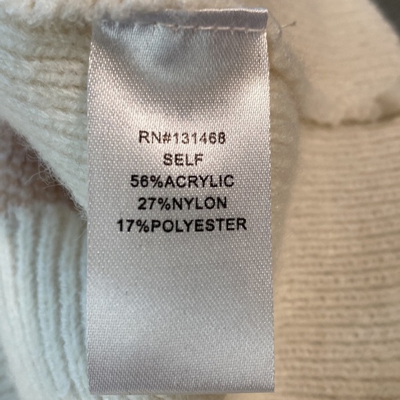 Fate Zebra Stripe Sweater Cream & Tan Size Small in Like New Condition - Picture 7 of 8